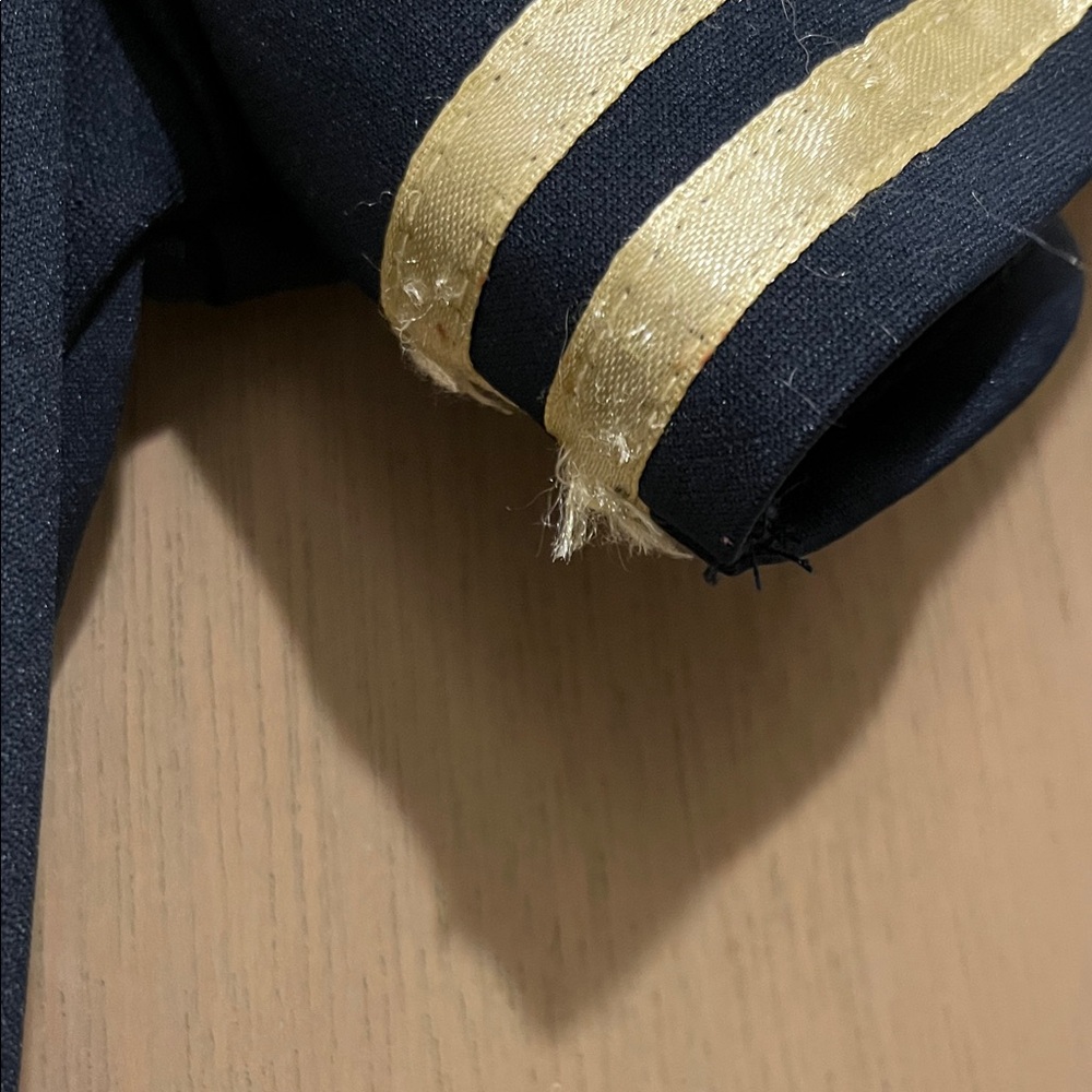 Navy Blue Sailor Dress with Gold Accents - Picture 6 of 10